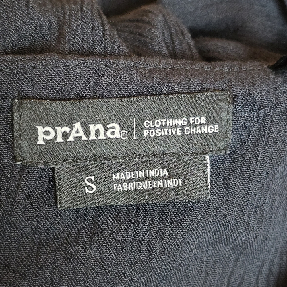 🔴 3/$15 Prana Fernie Jumpsuit Black Strappy Cropped Length S - Picture 4 of 16